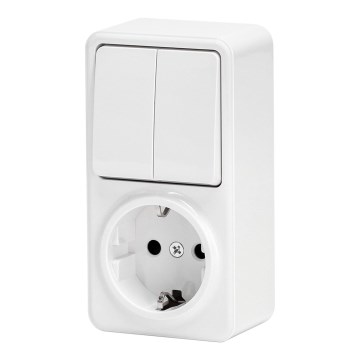 Aigostar - Kotikytkin 2P pistokkeella 1x10A/250V