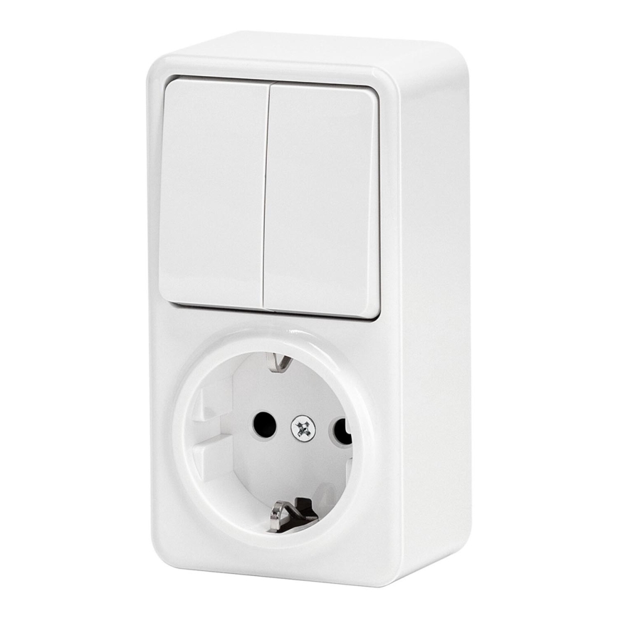 Aigostar - Kotikytkin 2P pistokkeella 1x10A/250V