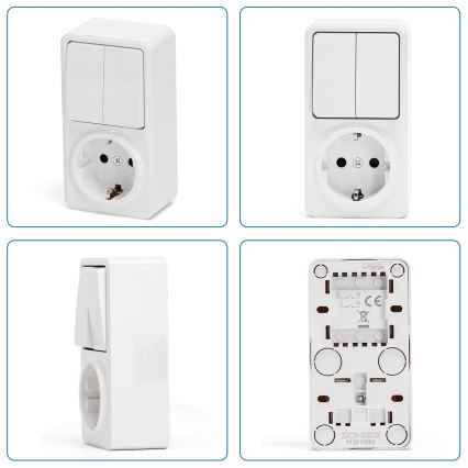 Aigostar - Kotikytkin 2P pistokkeella 1x10A/250V