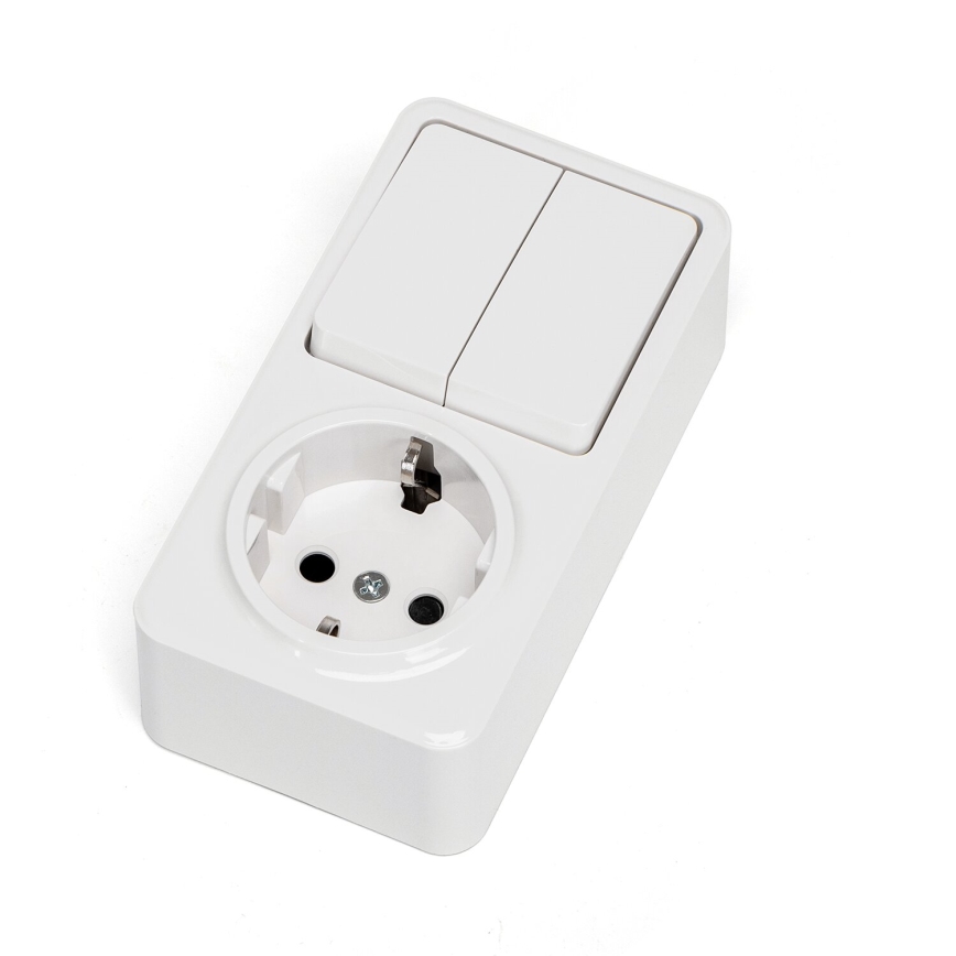 Aigostar - Kotikytkin 2P pistokkeella 1x10A/250V