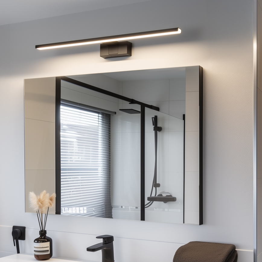 Aigostar - Kylpyhuoneen LED-peilivalo LED/12W/230V 4000K 60 cm IP44 musta