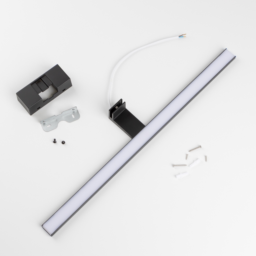 Aigostar - Kylpyhuoneen LED-peilivalo LED/12W/230V 4000K 60 cm IP44 musta