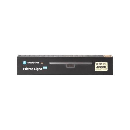 Aigostar - Kylpyhuoneen LED-peilivalo LED/12W/230V 4000K 60 cm IP44 musta