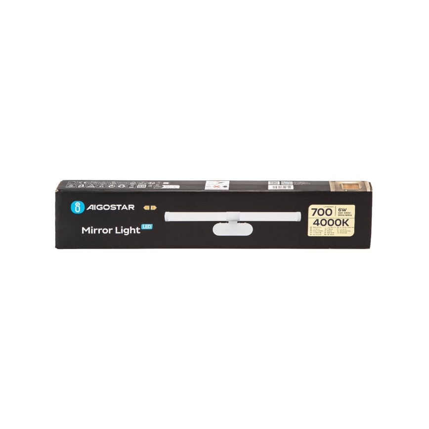 Aigostar - Kylpyhuoneen LED-peilivalo LED/6W/230V 4000K 40cm IP44