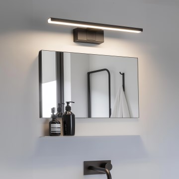 Aigostar - Kylpyhuoneen LED-peilivalo LED/8W/230V 4000K 40 cm IP44 musta