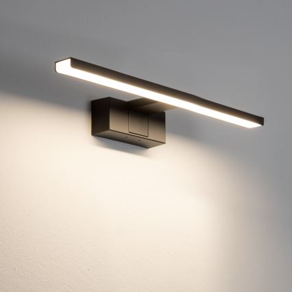 Aigostar - Kylpyhuoneen LED-peilivalo LED/8W/230V 4000K 40 cm IP44 musta
