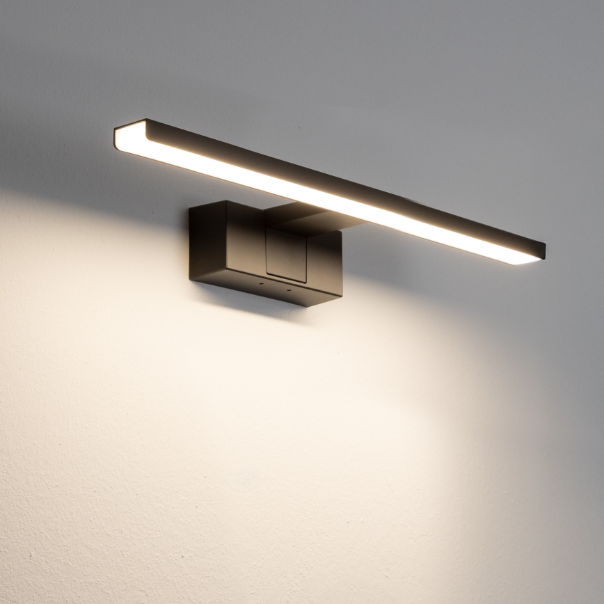 Aigostar - Kylpyhuoneen LED-peilivalo LED/8W/230V 4000K 40 cm IP44 musta