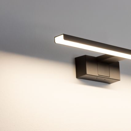 Aigostar - Kylpyhuoneen LED-peilivalo LED/8W/230V 4000K 40 cm IP44 musta