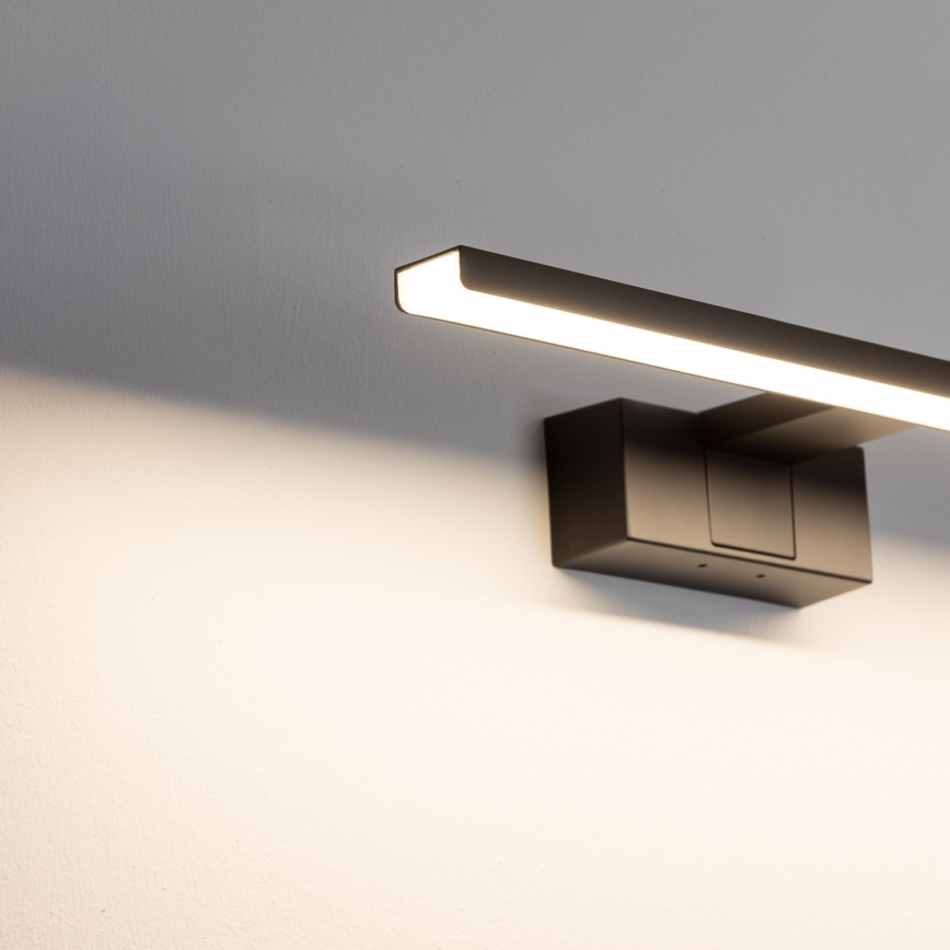 Aigostar - Kylpyhuoneen LED-peilivalo LED/8W/230V 4000K 40 cm IP44 musta