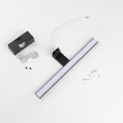 Aigostar - Kylpyhuoneen LED-peilivalo LED/8W/230V 4000K 40 cm IP44 musta