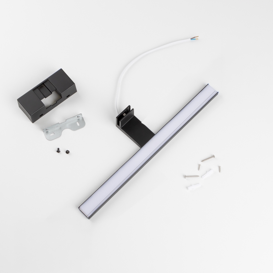 Aigostar - Kylpyhuoneen LED-peilivalo LED/8W/230V 4000K 40 cm IP44 musta