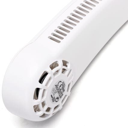 Aigostar - Ladattava kaulan tuuletin 4W/5V 2000mAh valkoinen