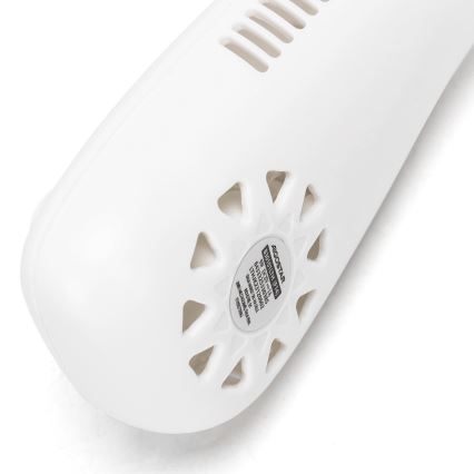 Aigostar - Ladattava kaulatuuletin 4W/5V 2000mAh valkoinen