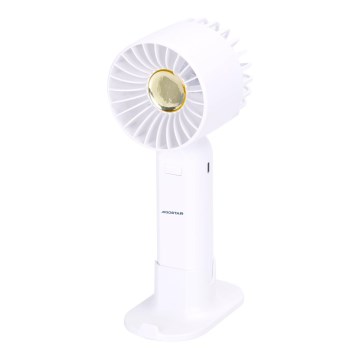 Aigostar - Ladattava taskutuuletin 4W/5V 500mAh USB valkoinen