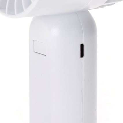 Aigostar - Ladattava taskutuuletin 4W/5V 500mAh USB valkoinen
