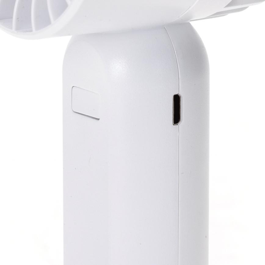 Aigostar - Ladattava taskutuuletin 4W/5V 500mAh USB valkoinen