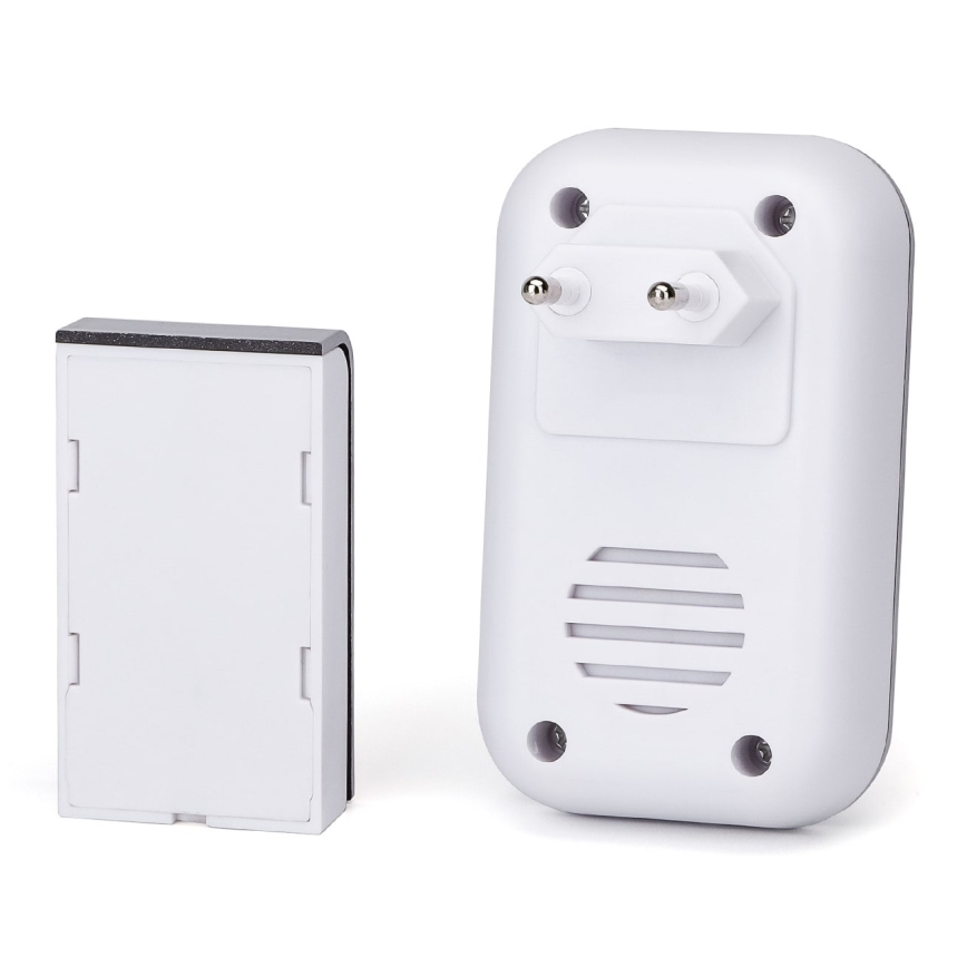 Aigostar - Langaton pistokeovikello 230V IP44 hopea