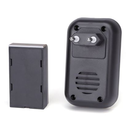 Aigostar - Langaton pistokeovikello 230V IP44 musta