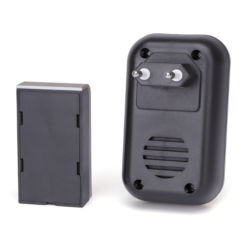 Aigostar - Langaton pistokeovikello 230V IP44 musta