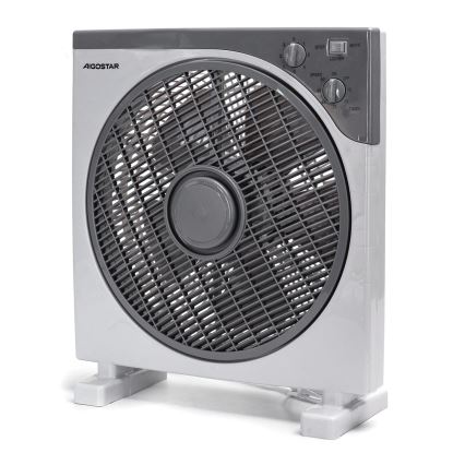Aigostar - Lattiatuuletin 35W/230V Ø 30 cm valkoinen/harmaa