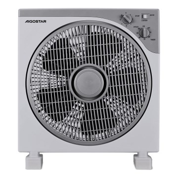 Aigostar - Lattiatuuletin 35W/230V Ø 30 cm valkoinen/harmaa