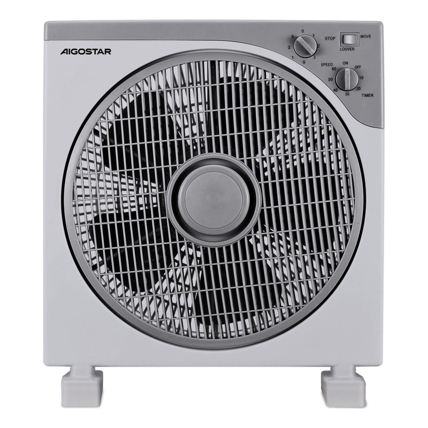 Aigostar - Lattiatuuletin 35W/230V Ø 30 cm valkoinen/harmaa