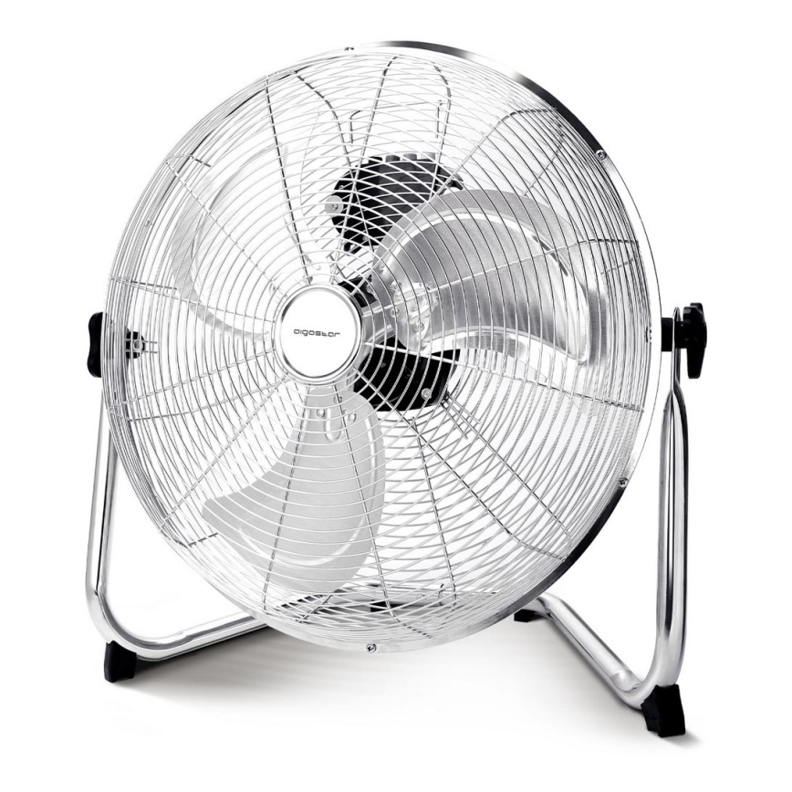 Aigostar - Lattiatuuletin 60W/230V 44,5 cm kiiltävä kromi