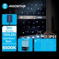 Aigostar - LED aurinkokäyttöinen joulukoristevalosarja 100xLED/8 toimintoa 4x1m 800 mAh IP65 kylmä valkoinen