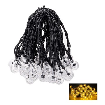 Aigostar - LED aurinkokäyttöinen koristevalosarja 50xLED/8 toimintoa 12m IP65 800 mAh lämmin valkoinen