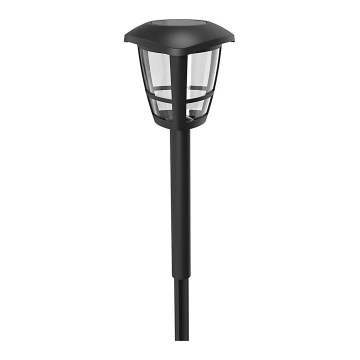 Aigostar - LED aurinkokäyttöinen lamppu LED/0,06W/2V 100 mAh 33,8 cm 6500K IP44 musta