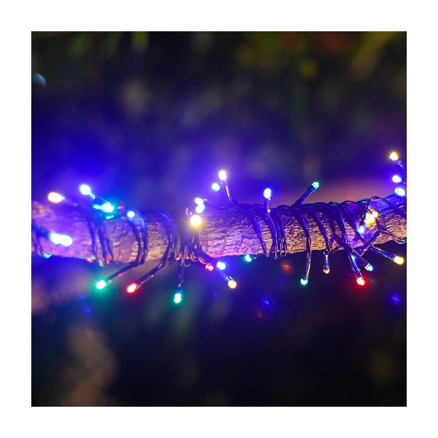 Aigostar - LED aurinkokenno Jouluketju 100xLED/8 toiminnot 12m IP65 monivärinen