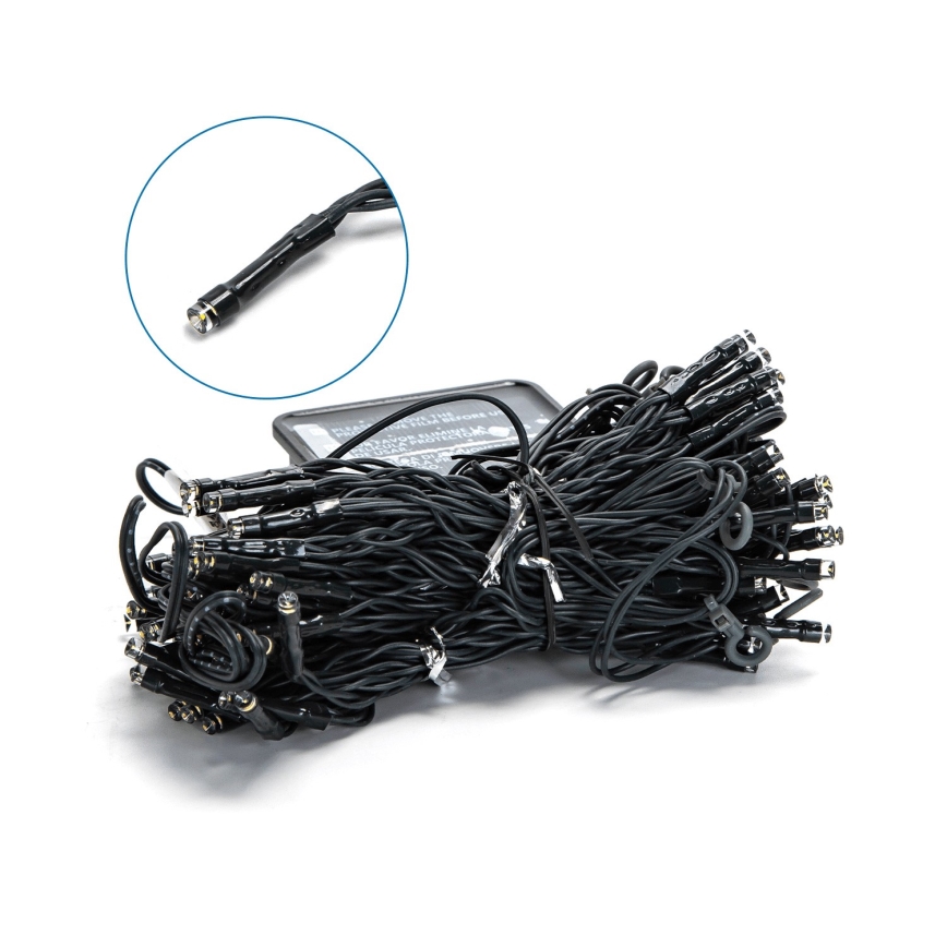 Aigostar - LED aurinkokenno jouluketju 100xLED/8 toiminnot 4x1m IP65 lämpimänvalkoinen 800 mAh