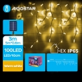 Aigostar - LED aurinkokenno jouluketju 100xLED/8 toiminnot 8x0,6m 800 mAh IP65 lämpimänvalkoinen