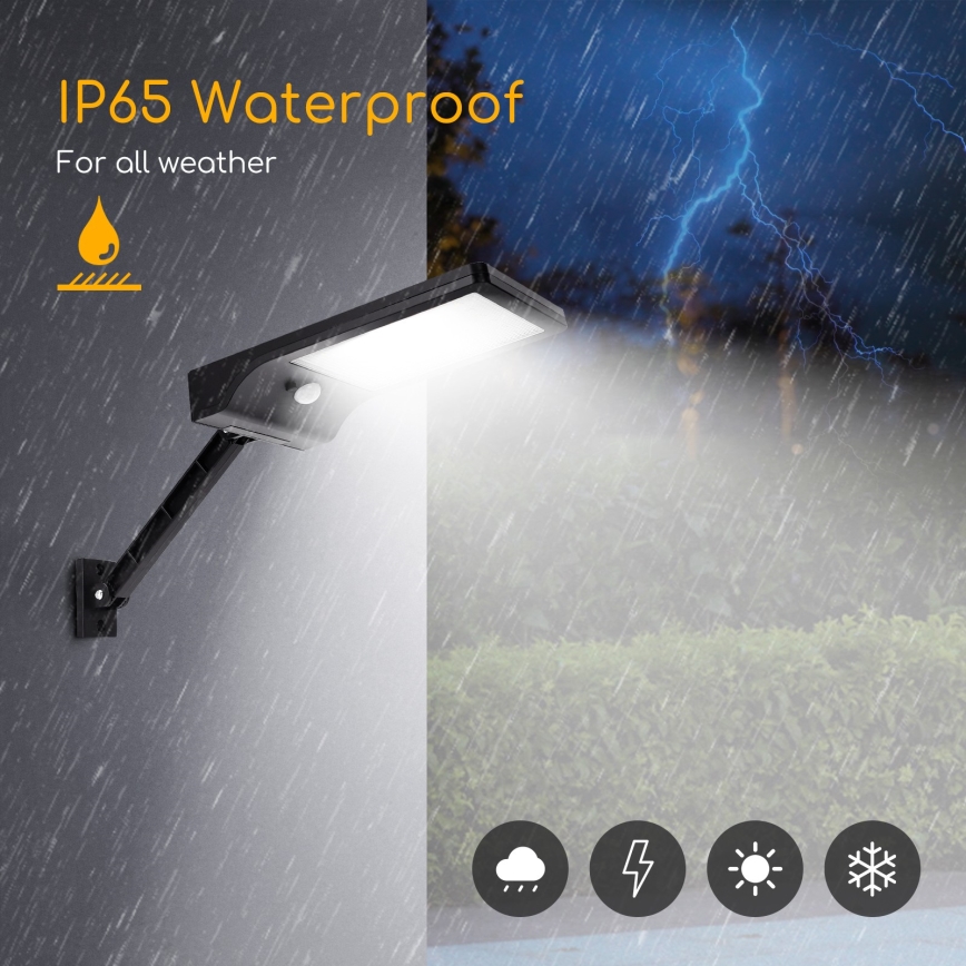 Aigostar - LED aurinkokenno katuvalaisin liiketunnistimella LED/2,3W/5,5V IP65