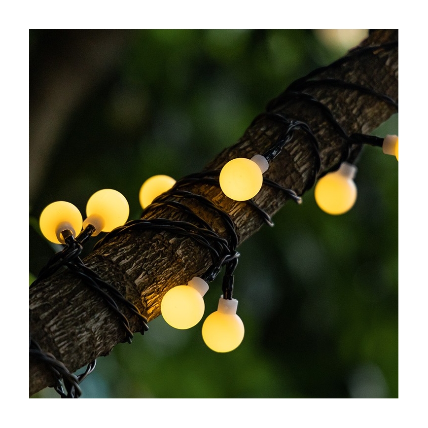 Aigostar - LED aurinkokennoketju koristeellinen ketju 50xLED/8 toiminnot 12m IP65 lämpimänvalkoinen