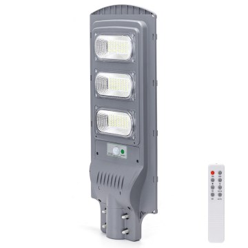 Aigostar - LED Aurinkokennokatuvalo anturilla LED/150W/3,2V 15000mAh IP65 6500K + kauko-ohjaus