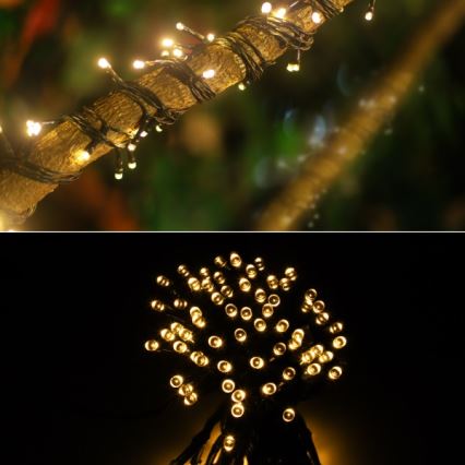 Aigostar - LED Aurinkokennoketju 100xLED/12m IP65 lämmin valkoinen