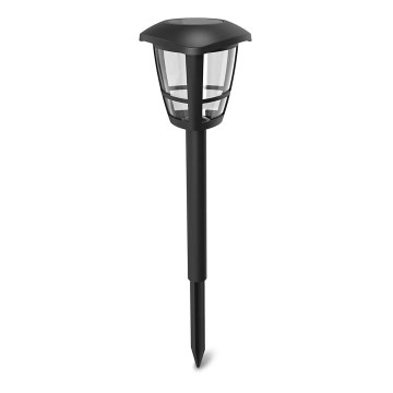 Aigostar - LED-aurinkokennolamppu LED/0,06W/2V 33,8 cm 6500K IP44 musta