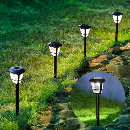 Aigostar - LED-aurinkokennolamppu LED/0,06W/2V 33,8 cm 6500K IP44 musta
