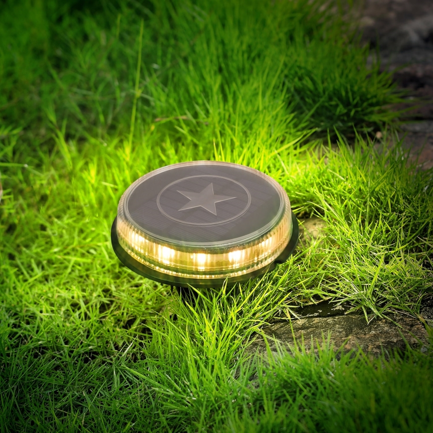 Aigostar - LED-aurinkokennolamppu LED/0,6W/5,5V 24,5 cm 3200K IP66 musta