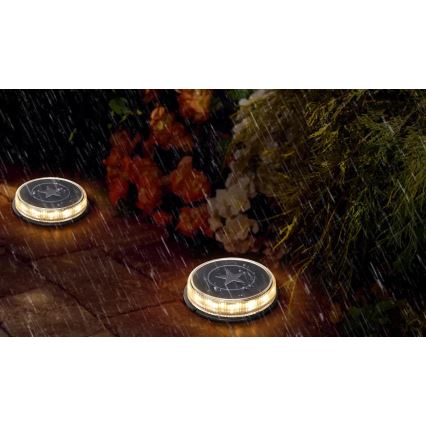 Aigostar - LED-aurinkokennolamppu LED/0,6W/5,5V 24,5 cm 3200K IP66 musta
