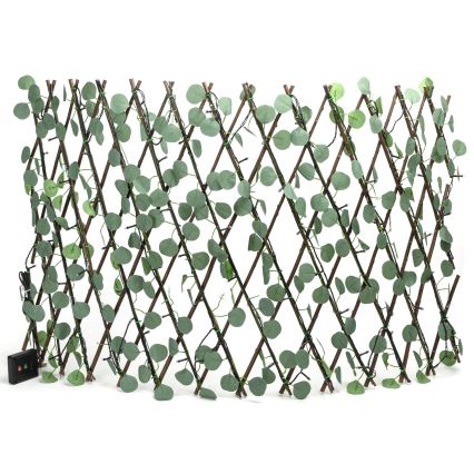 Aigostar - LED-aurinkoketju 102xLED/2x0,7m IP65 lämpimänvalkoinen eukalyptus