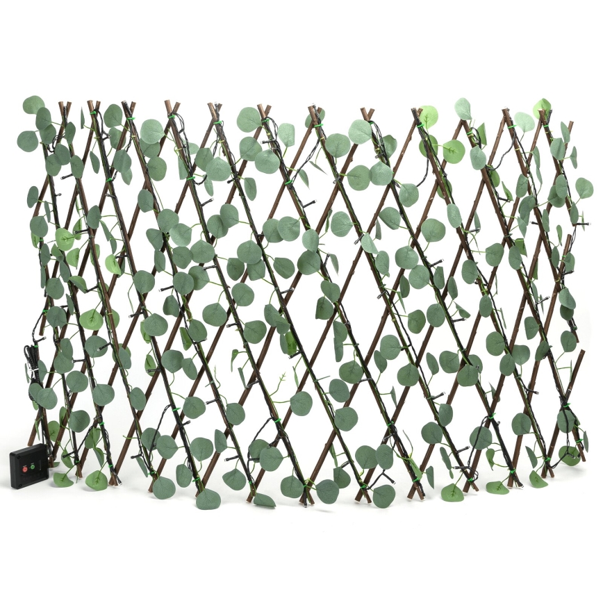 Aigostar - LED-aurinkoketju 102xLED/2x0,7m IP65 lämpimänvalkoinen eukalyptus