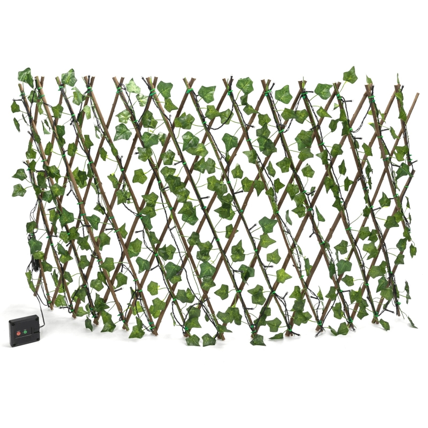 Aigostar - LED-aurinkoketju 102xLED/2x0,7m IP65 lämpimänvalkoinen ivy