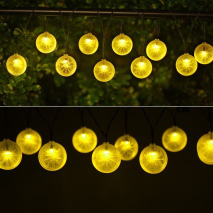 Aigostar - LED Aurinkoketju 10xLED/3,8m IP44 lämmin valkoinen