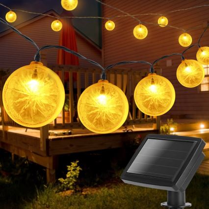 Aigostar - LED Aurinkoketju 10xLED/3,8m IP44 lämmin valkoinen
