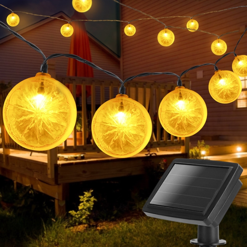 Aigostar - LED Aurinkoketju 10xLED/3,8m IP44 lämmin valkoinen