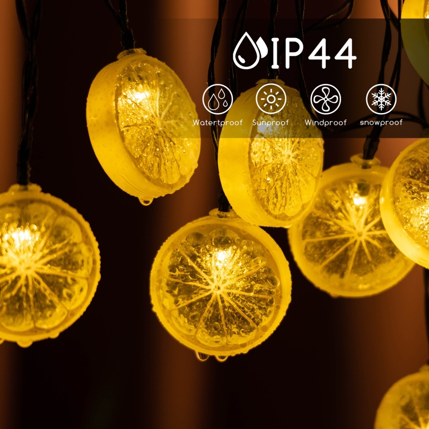 Aigostar - LED Aurinkoketju 10xLED/3,8m IP44 lämmin valkoinen