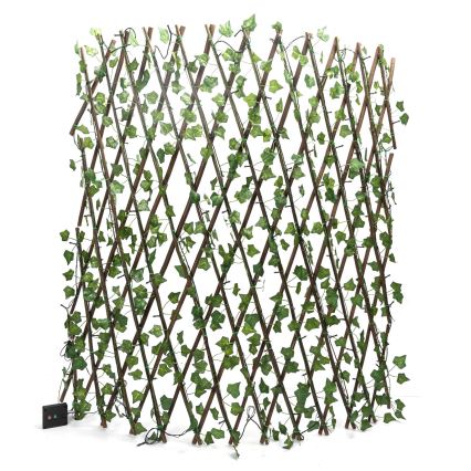 Aigostar - LED-aurinkoketju 148xLED/2x1,2m IP65 lämpimänvalkoinen ivy