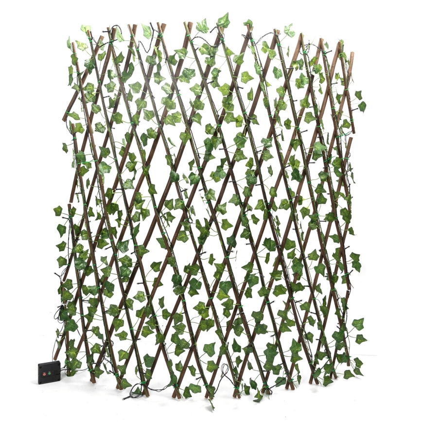 Aigostar - LED-aurinkoketju 148xLED/2x1,2m IP65 lämpimänvalkoinen ivy